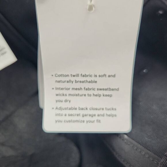 Brand New Lululemon Women's Size L/XL Black Structured Ball Cap Hat Twill - Picture 7 of 9